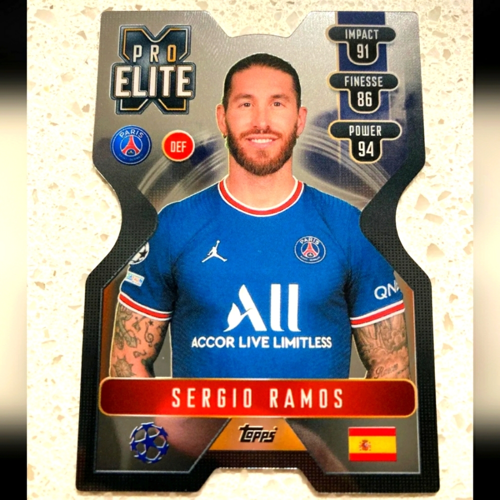Sergio Ramos TOPPS ELITE DIE CUT RARE!!